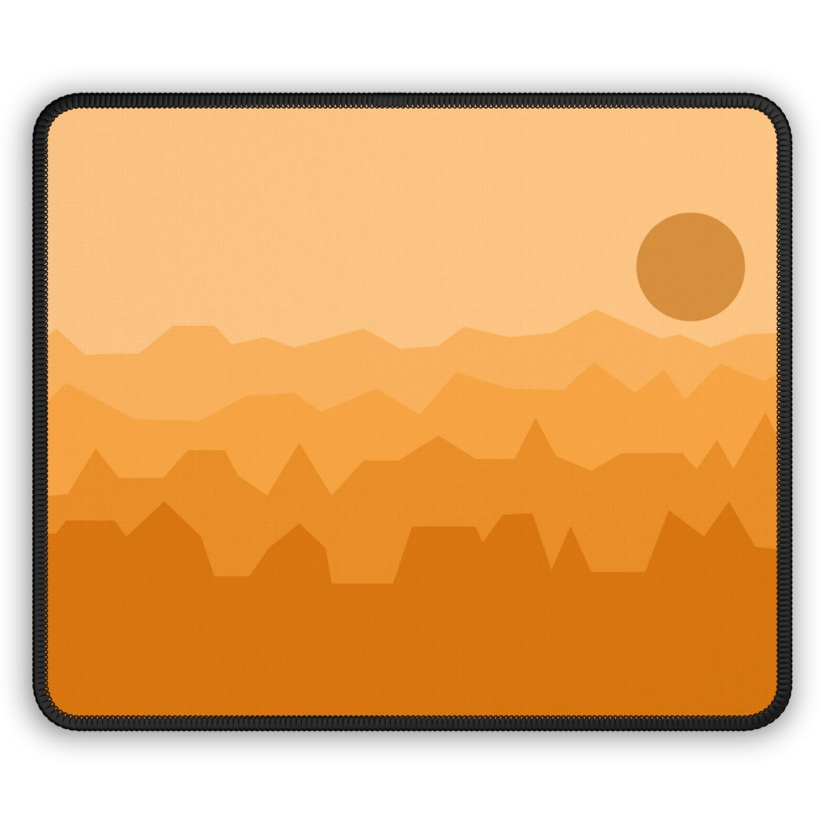 Orange Abstract Mountains Gaming Mouse Pad - Desk Cookies