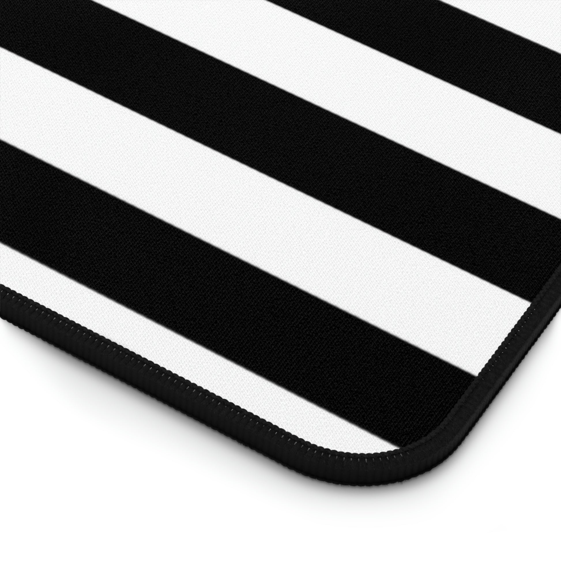Black & White Striped Desk Mat - Desk Cookies