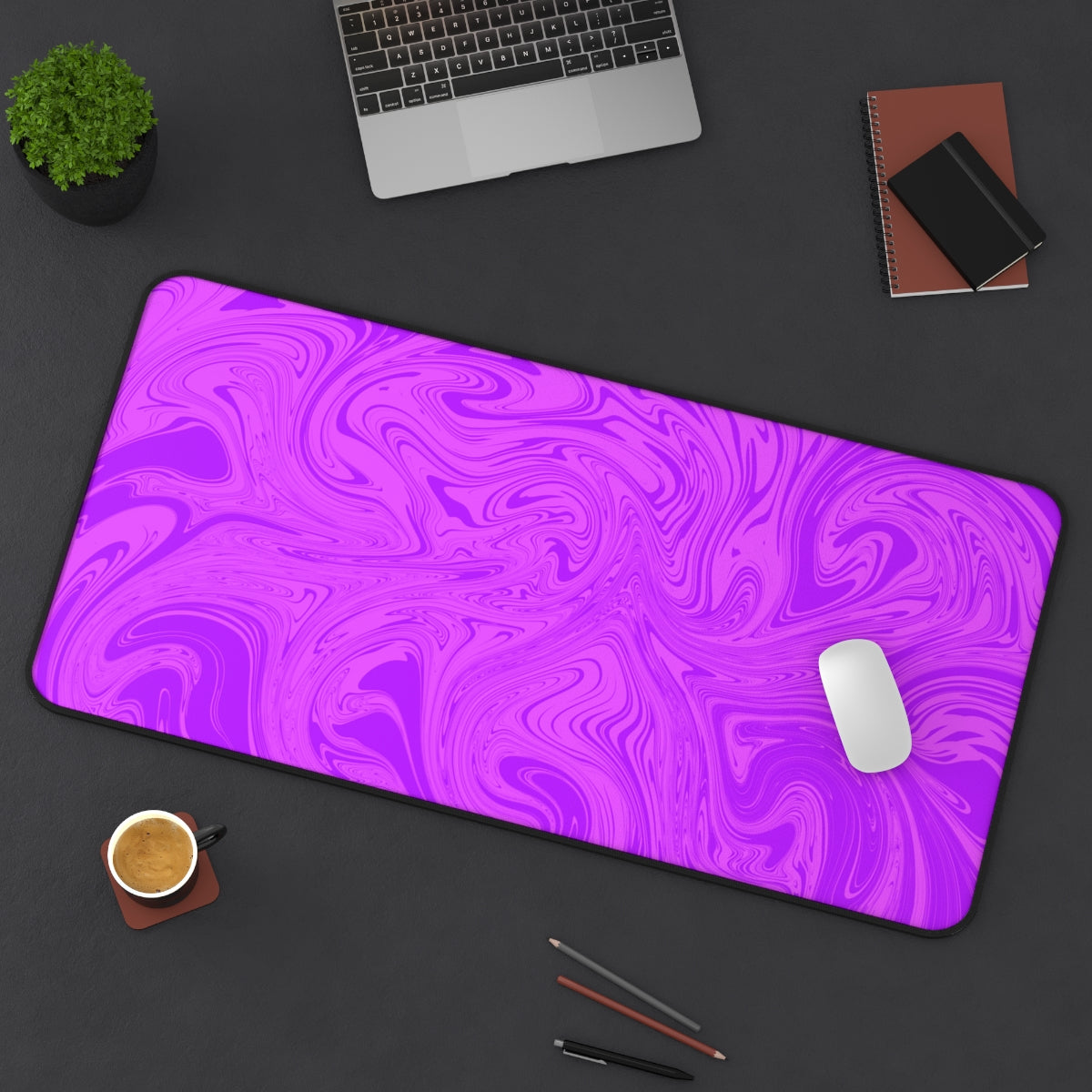 Purple Swirl Desk Mat - Desk Cookies