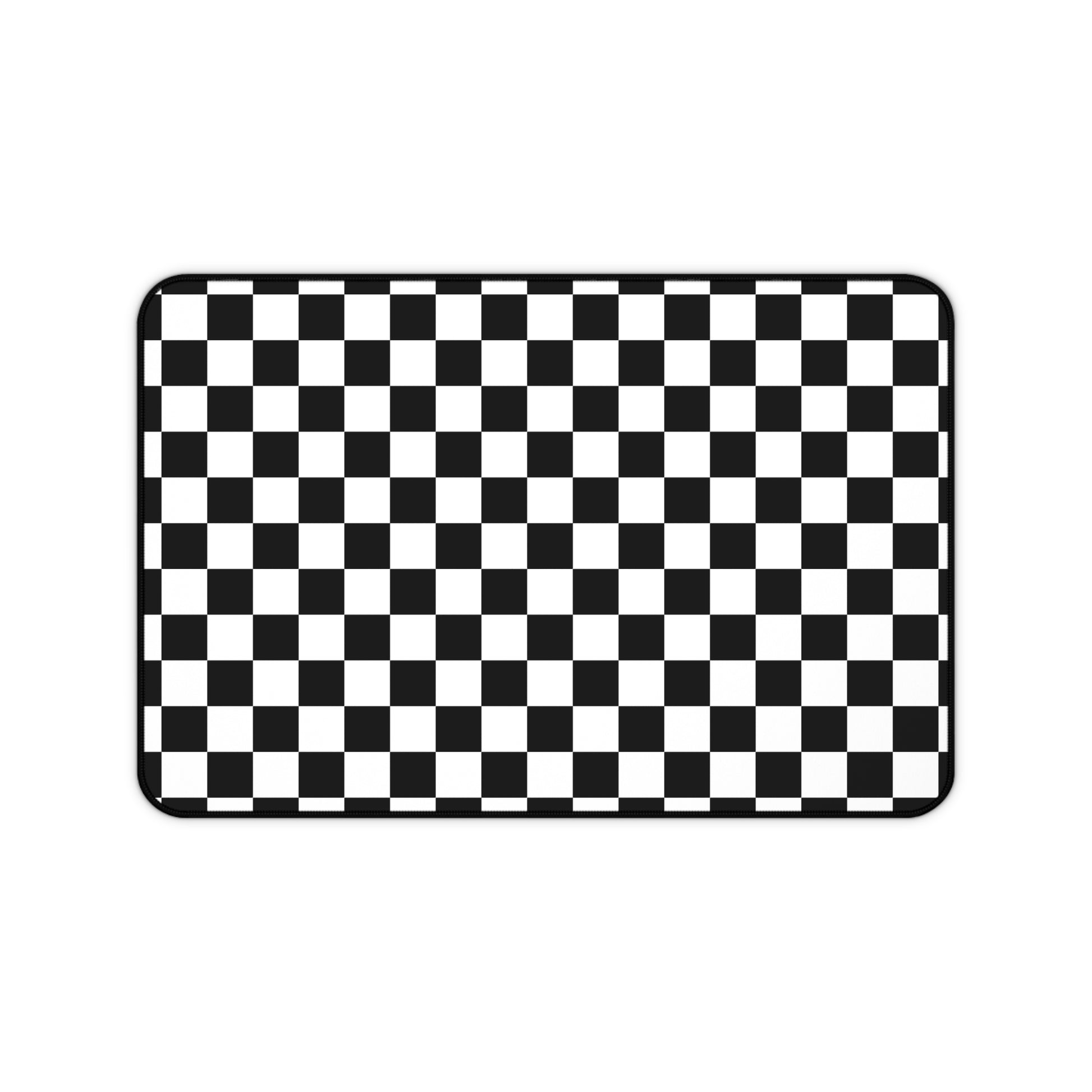 Black & White Checkered Desk Mat - Desk Cookies