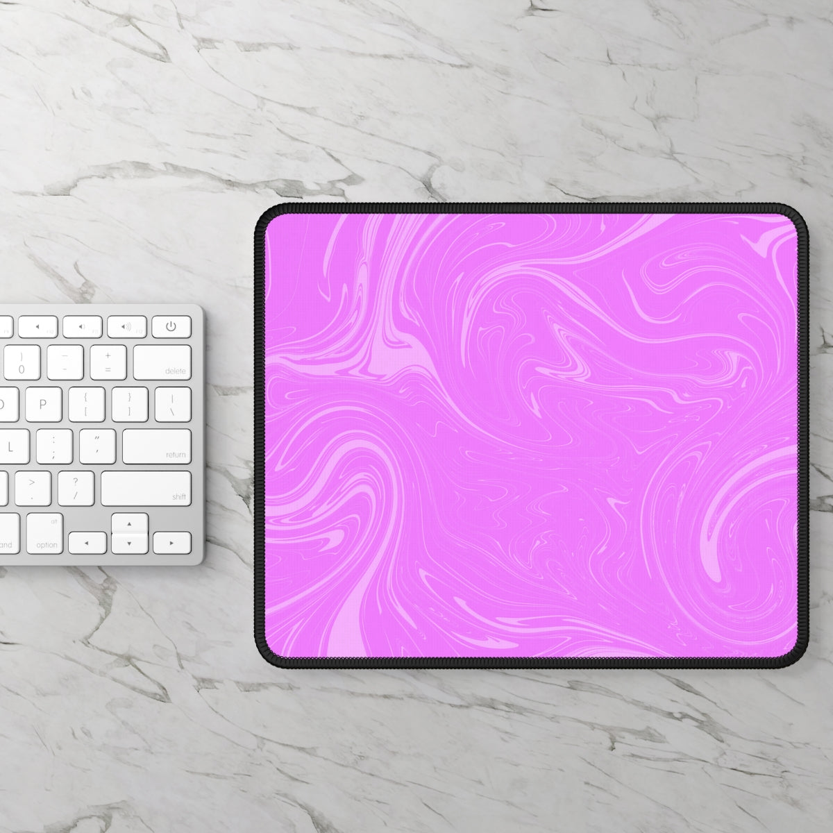 Pink Swirl Gaming Mouse Pad - Desk Cookies
