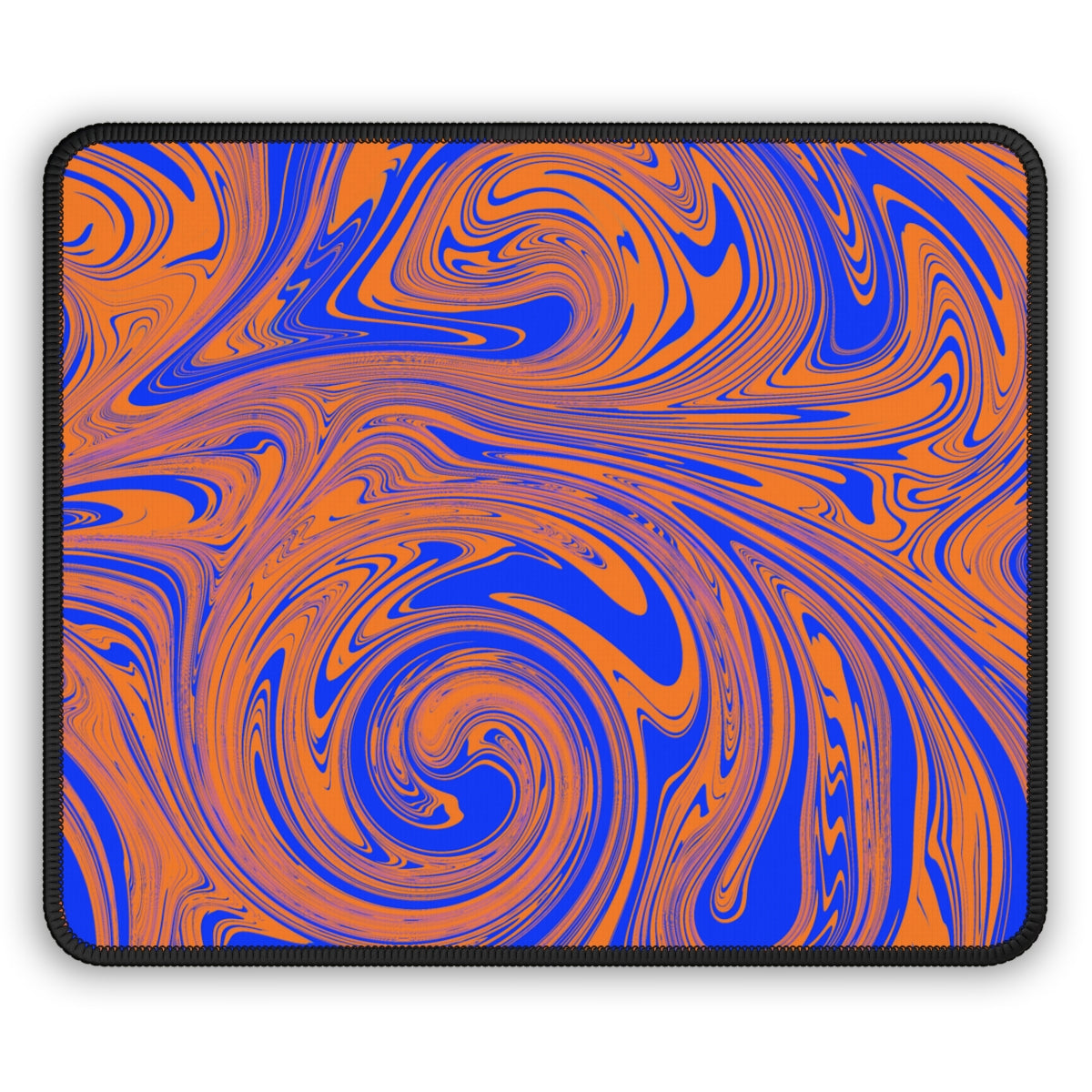 Blue & Orange Swirl Gaming Mouse Pad - Desk Cookies