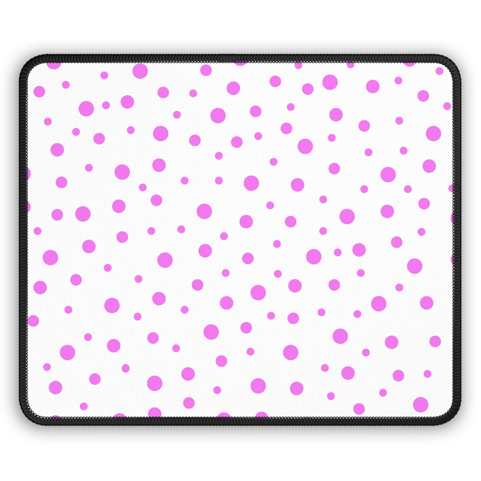 Pink Dots & White Gaming Mouse Pad - Desk Cookies