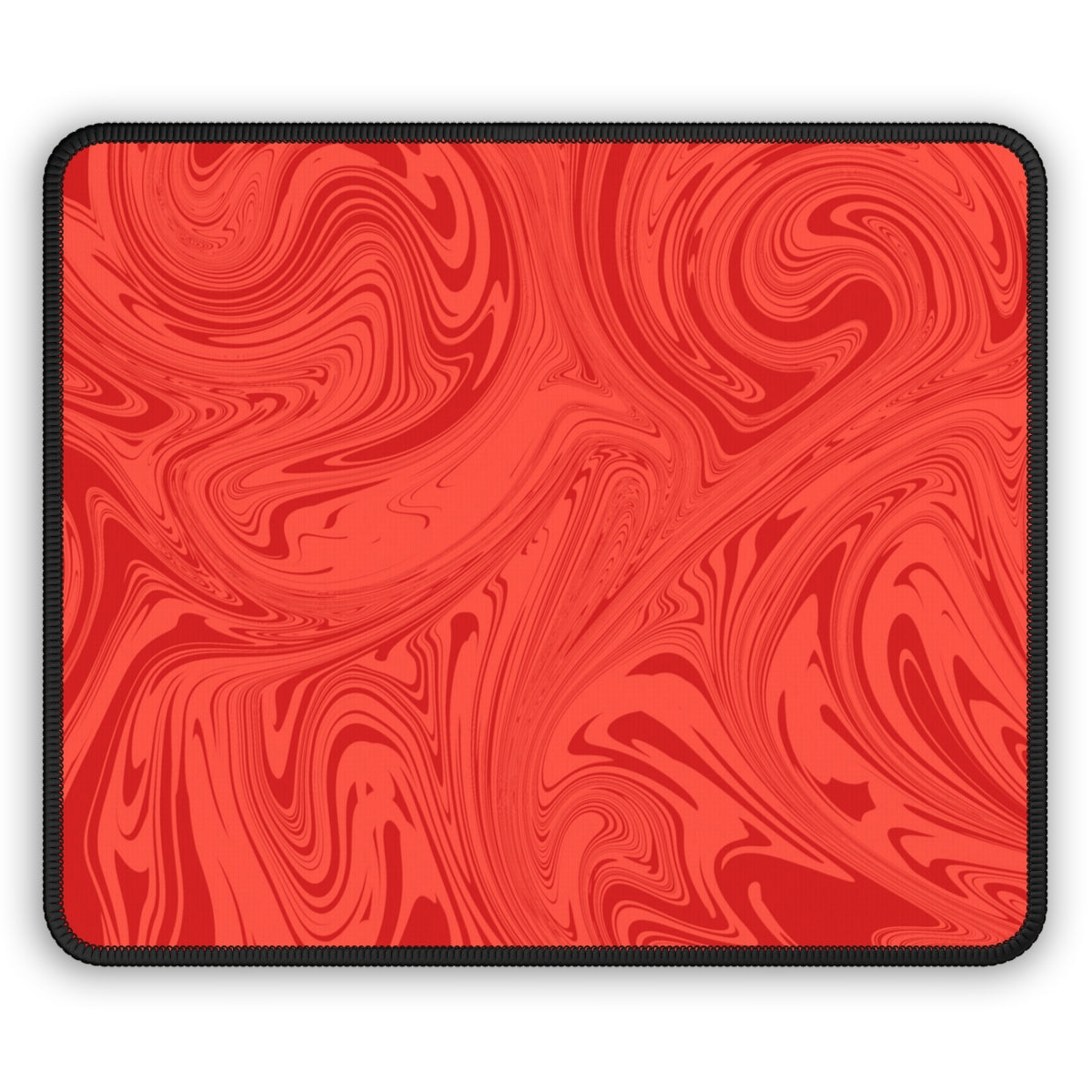 Red Swirl Gaming Mouse Pad - Desk Cookies