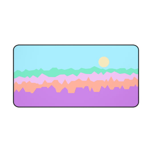 Colorful Abstract Mountains Desk Mat - Desk Cookies