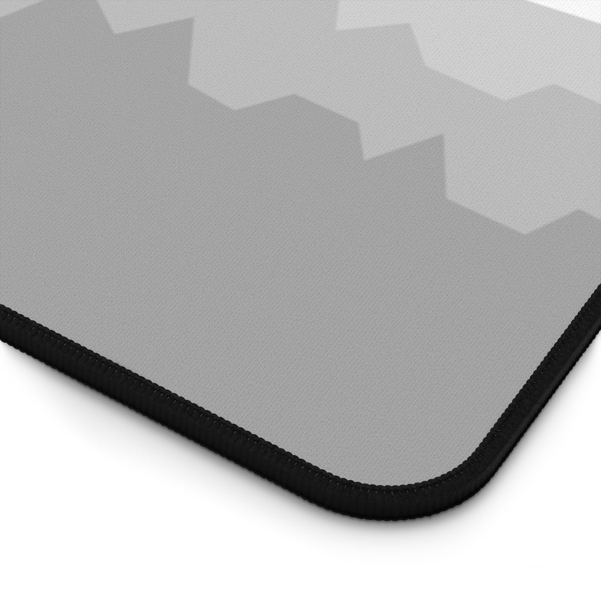 Gray & White Abstract Mountains Desk Mat - Desk Cookies