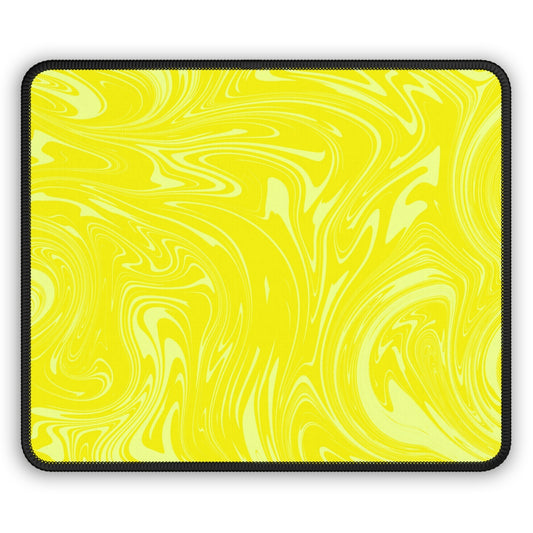 Yellow Swirl Gaming Mouse Pad - Desk Cookies