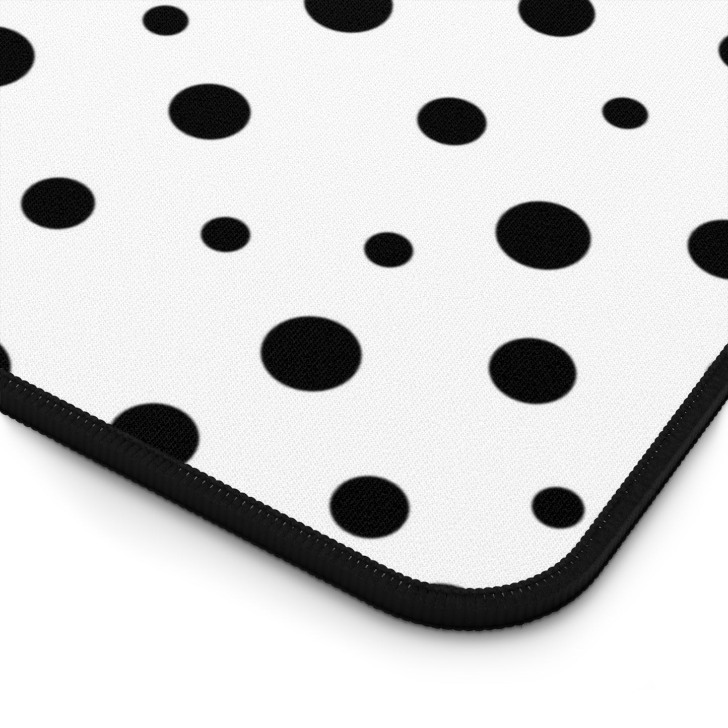Black Dots & White Desk Mat - Desk Cookies