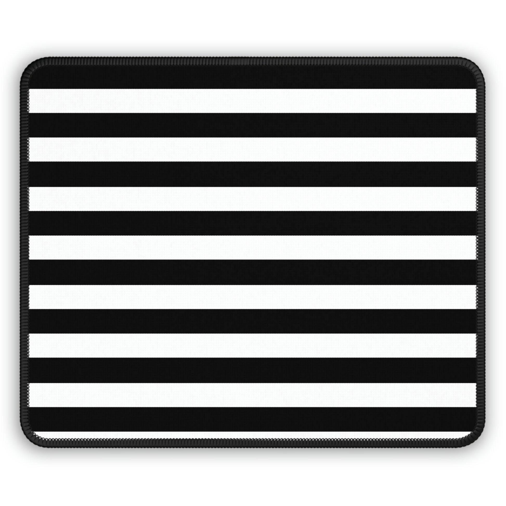 Black & White Striped Gaming Mouse Pad - Desk Cookies