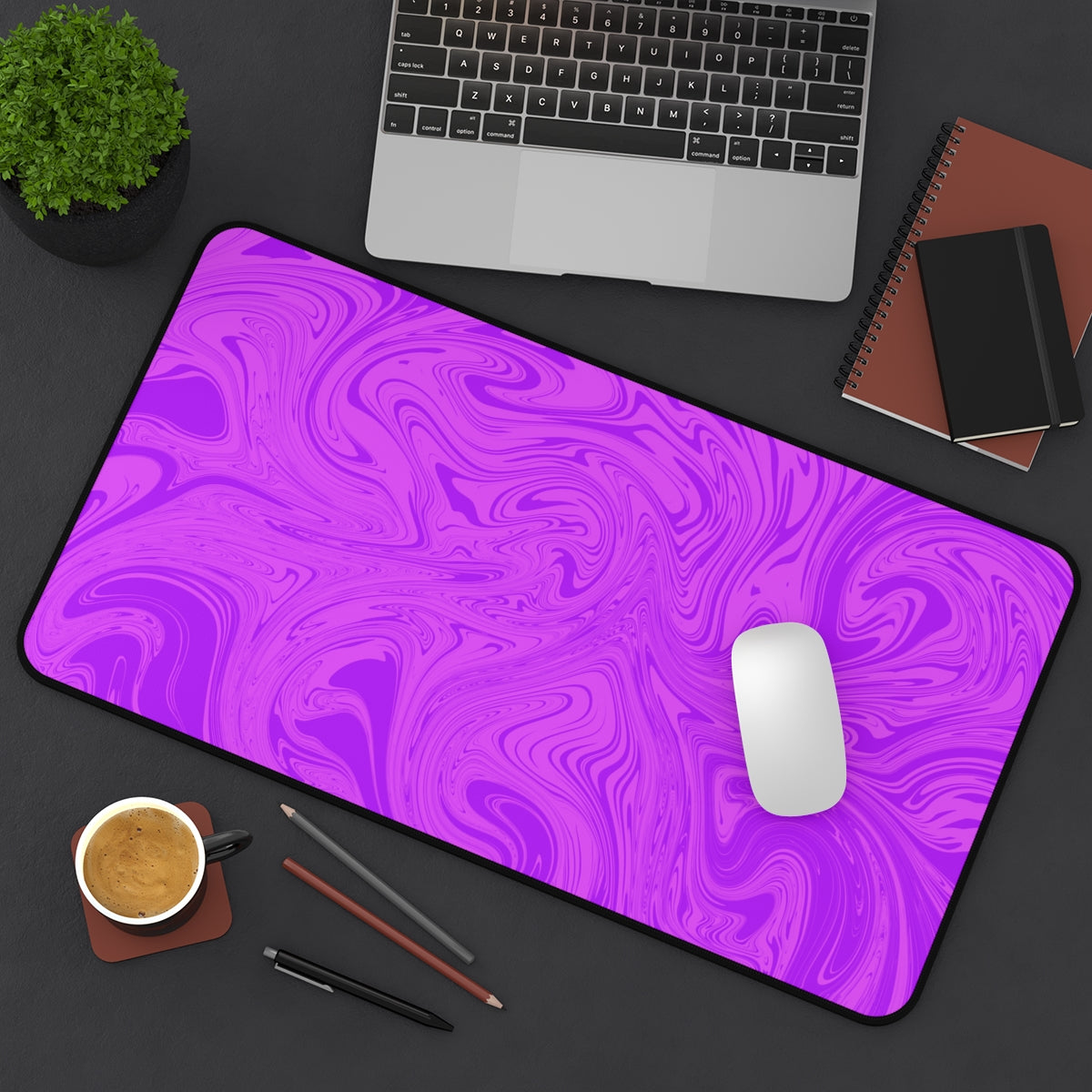 Purple Swirl Desk Mat - Desk Cookies
