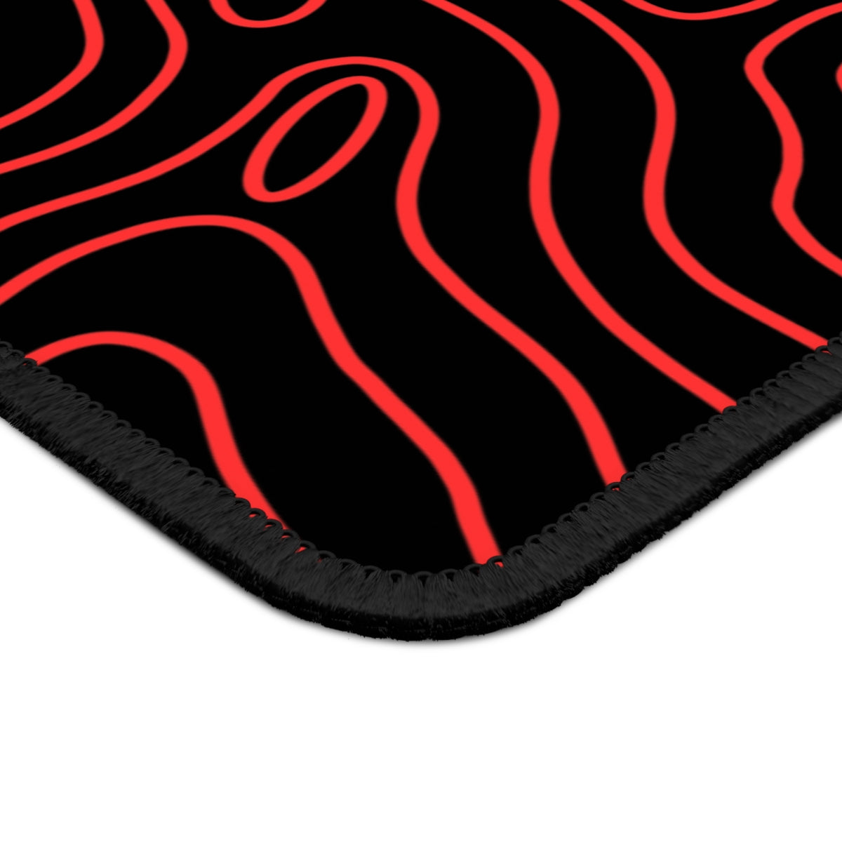 Black & Red Topographic Gaming Mouse Pad - Desk Cookies