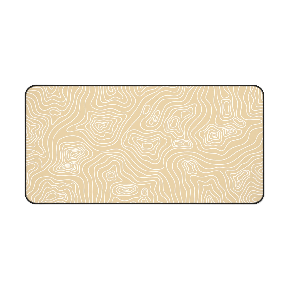Beige Topographic Desk Mat - Desk Cookies
