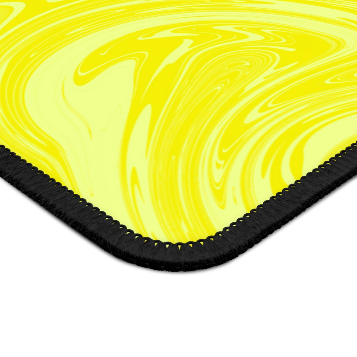 Yellow Swirl Gaming Mouse Pad - Desk Cookies