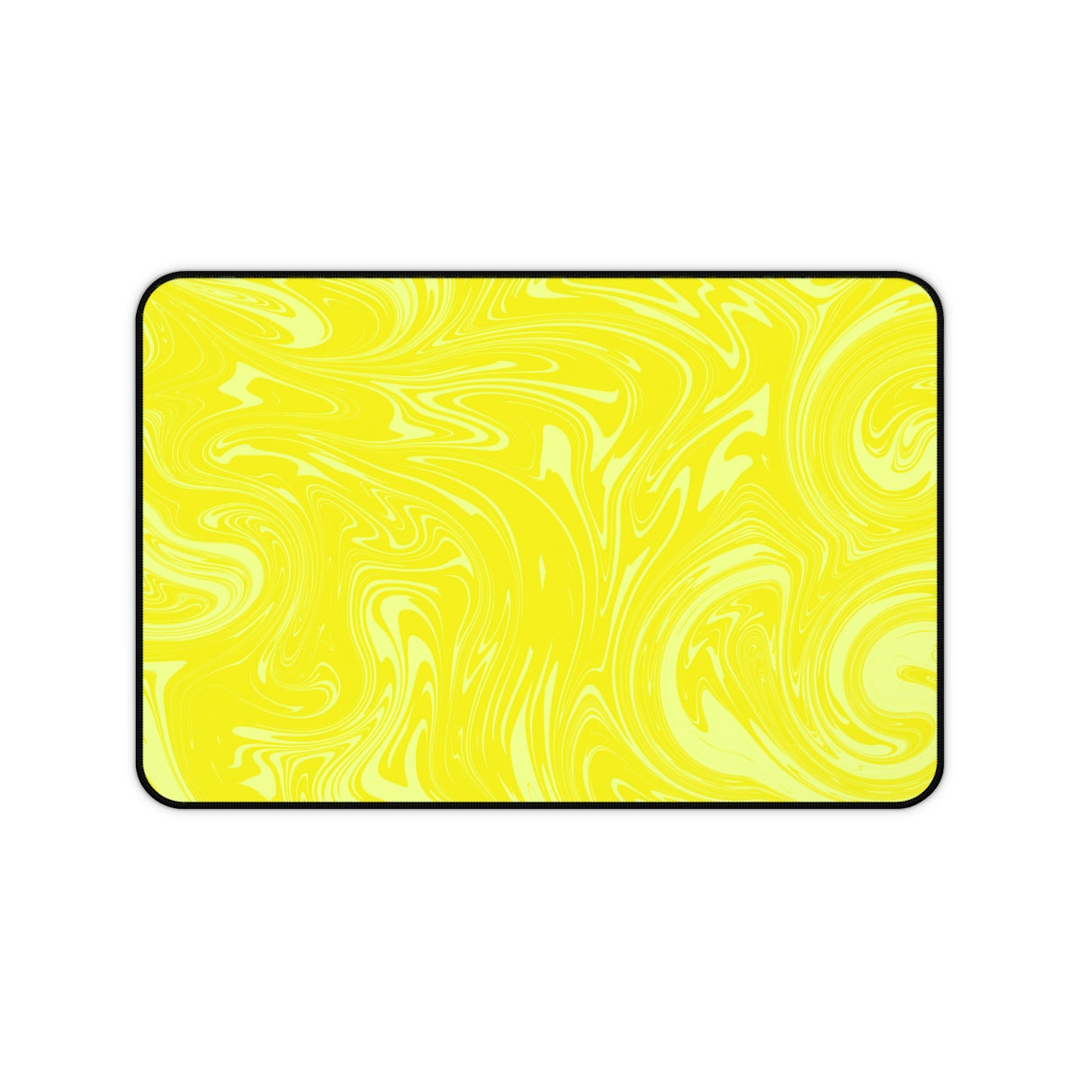 Yellow Swirl Desk Mat - Desk Cookies