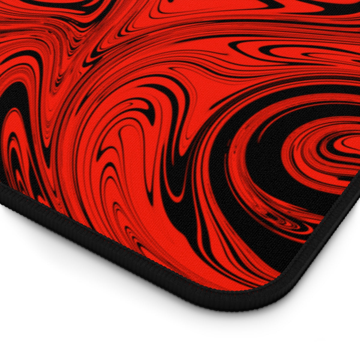 Black & Red Swirl Desk Mat - Desk Cookies