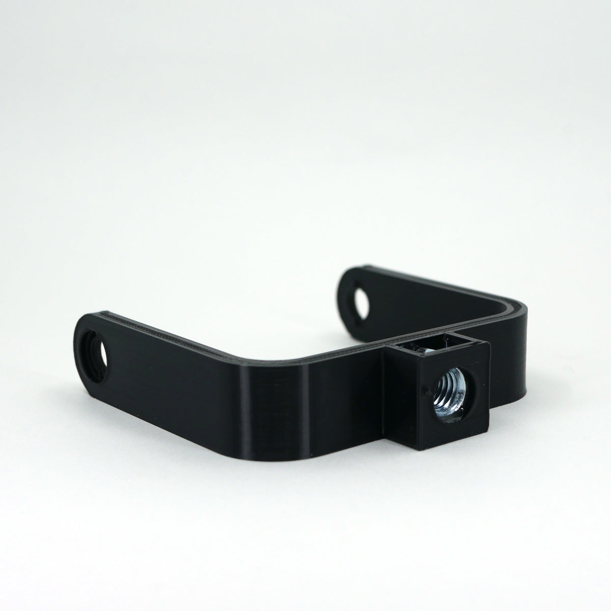 The left side of a black microphone mount for the FIFINE K690 microphone.
